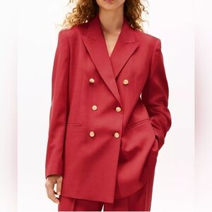 Tommy Hilfiger x Sofia Richie Red Double Breated Blazer Size XL T NWT $400